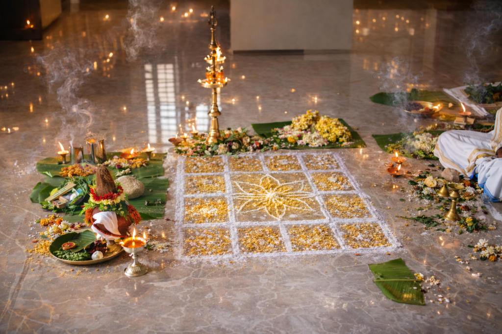 Pandith Somanath Kerala Astrology Consultation Temple Scene