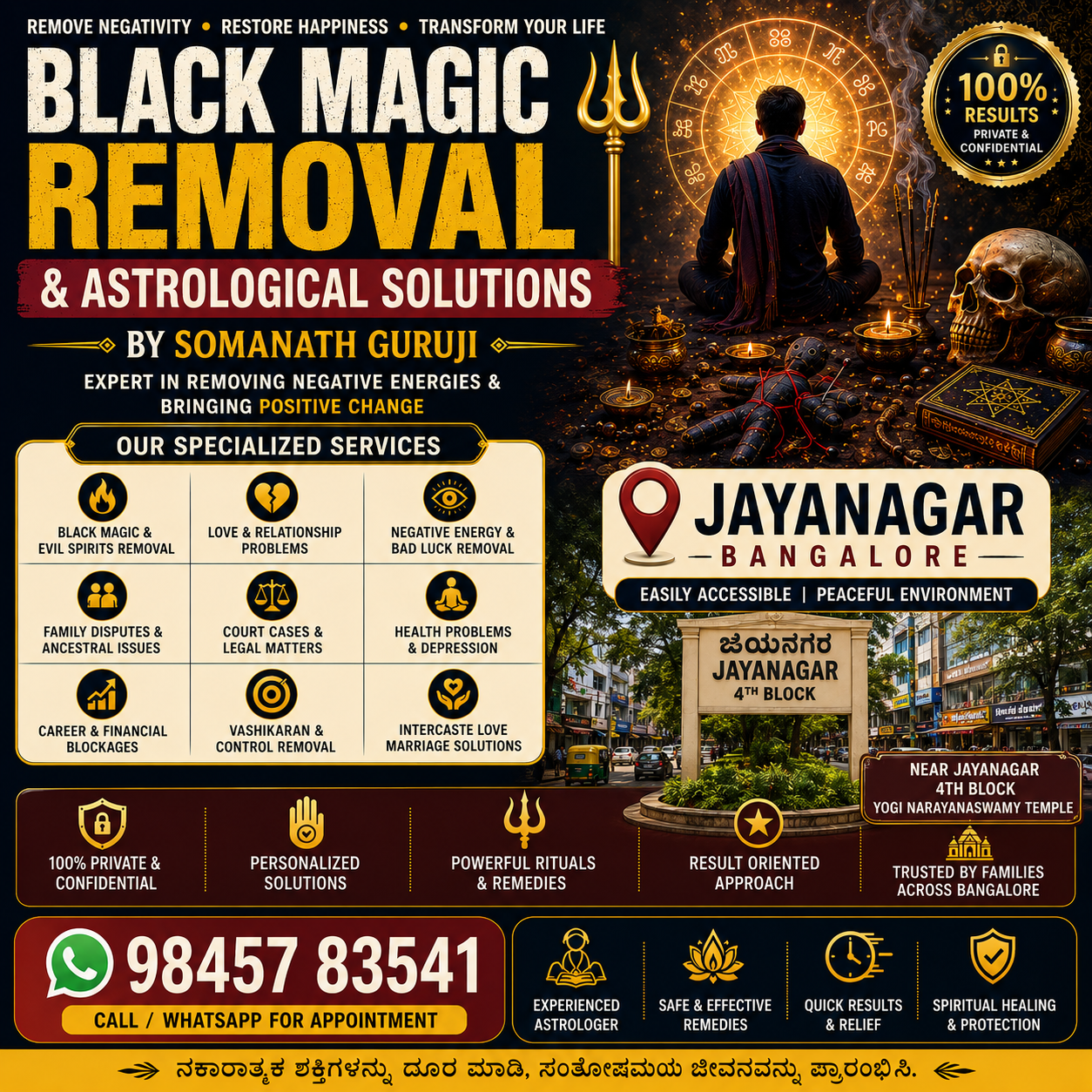 Black Magic Removal and Astrological Guidance by Somanath Guruji in Jayanagar Bangalore